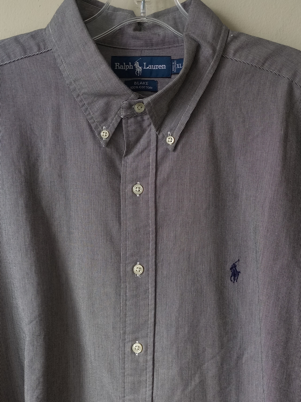 Polo Ralph Lauren Blake Charcoal Gray Stripe Button-Down Dress Shirt